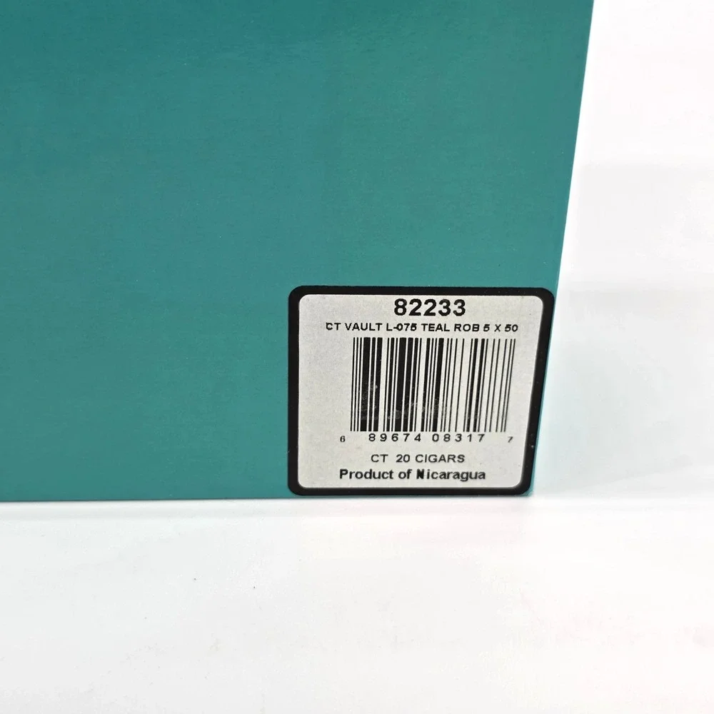 Torano Vault Cigar Box Vault C-033 Robusto Teal Blue Empty